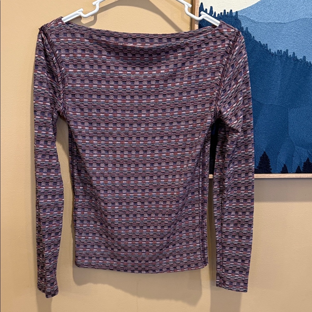Free People never worn size small Women's Patterned Long Sleeve Top